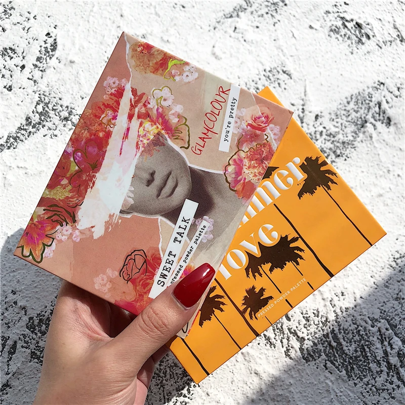 12 цветов мерцающие блестящие тени для век Палитра кремовый металлик