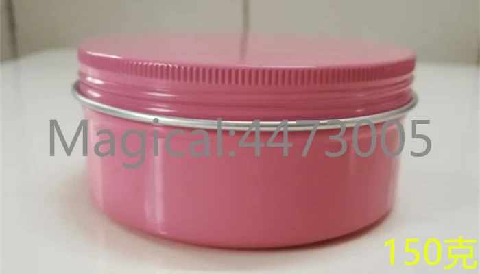 

30/50/60/80/100/150g ML refillable box pink empty round aluminum metal tin cans cosmetic cream DIY jar tea pink Aluminum Pot