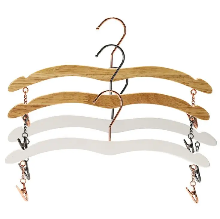 

New Solid Wood Ladies Inner Hanger Non-slip Seamless Oak Underwear Clip Bra and Panty ClipwholesaleWholesale