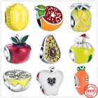 Подвеска из серебра 2021 пробы в виде фруктов, лимона, яблока