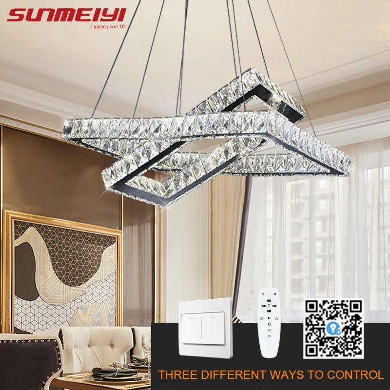

Crystal LED Chandeliers Dimmable APP Control Modern Kitchen Chandelier Lighting Smart Lamp For Living room Bedroom lampadario