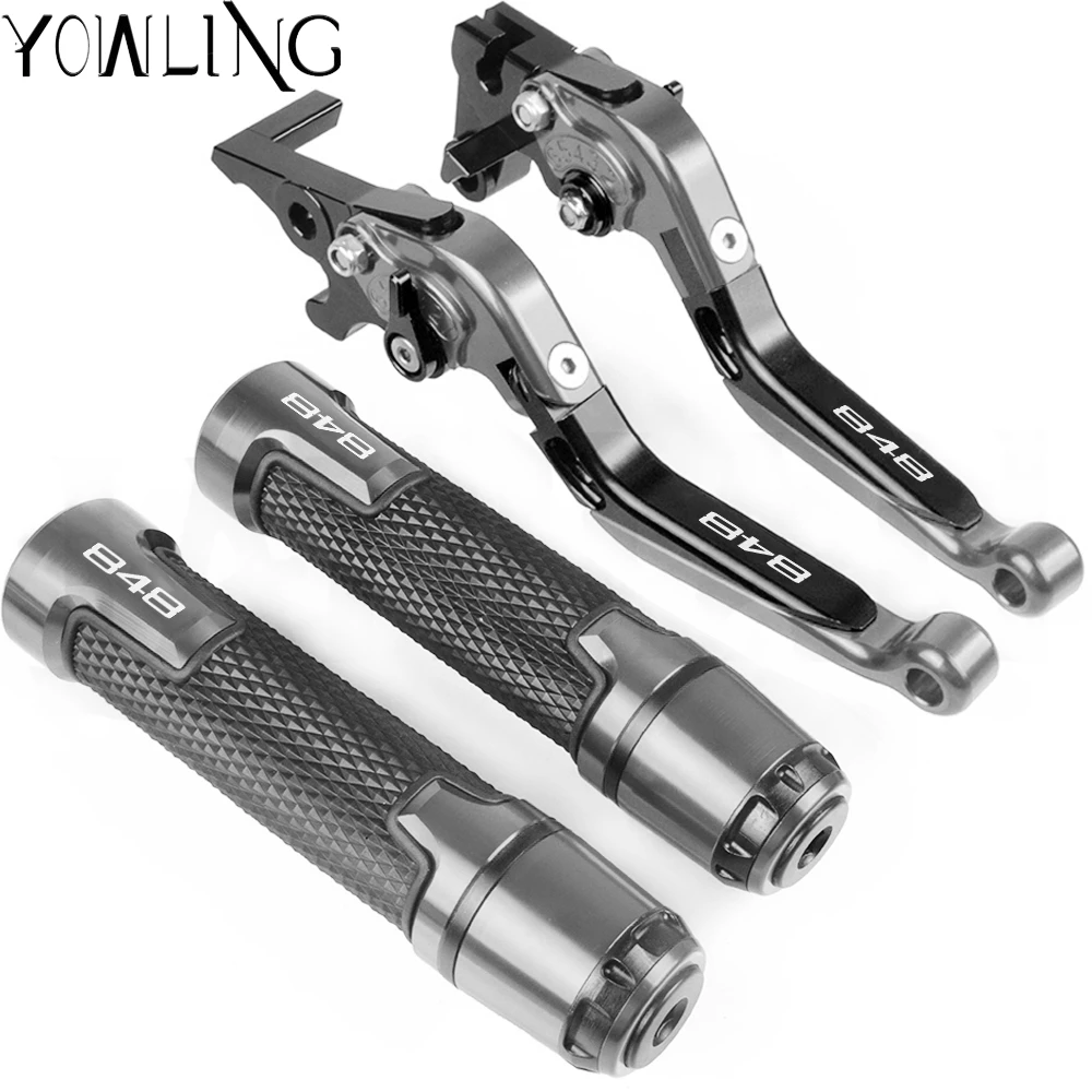 Motorcycle Accessories Brake Clutch Levers and Handlebar Hand Grips ends For Ducati 848 Evo 2007 2008 2009 2010 2011 2012 2013 | Автомобили