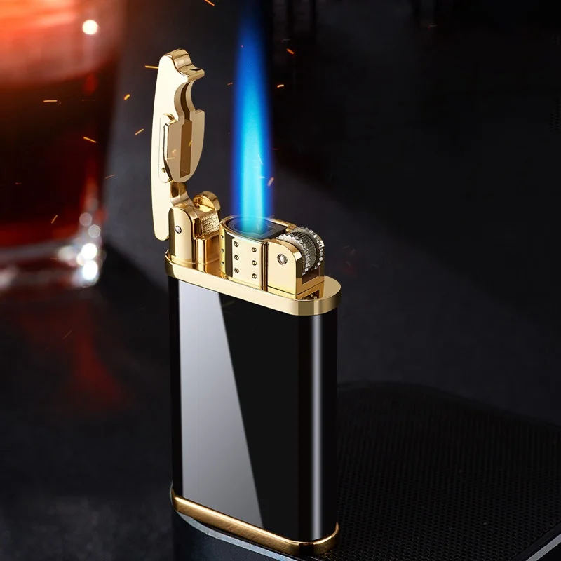 

Metal Lighter Windproof Gas Lighter Jet Torch Lighter Turbo Cigar Butane lighters Grinding Wheel Small Cigarette Lighter