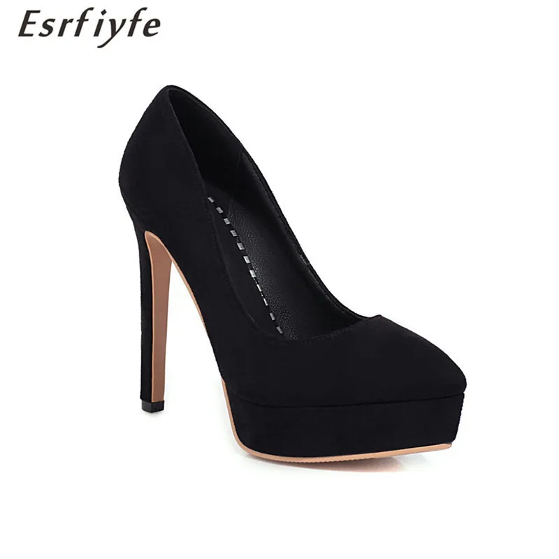 

ESRFIYFE Hot Sale 2021 New Fashion Female Shoes Sexy Slip on Paltform Gothic Women Pumps Ladies Party Shoes Dancing Shoes Woman