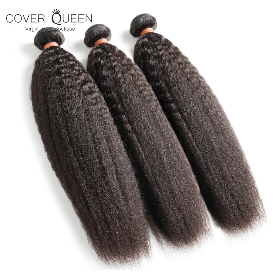 Накладные волосы QUEEN Onecut 6 28 30 дюймов грубые натуральные перуанские Yaki волнистые
