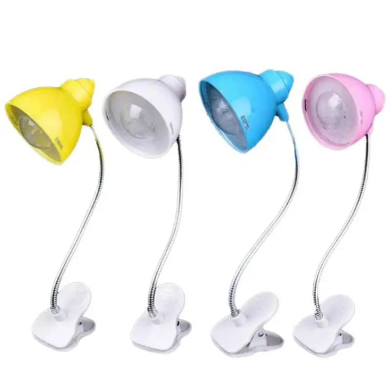 

Светодиодная мини-лампа для чтения, настраиваемый яркий Настольный светильник на клипсе для путешествий, учебы, с аккумулятором, 1 Вт