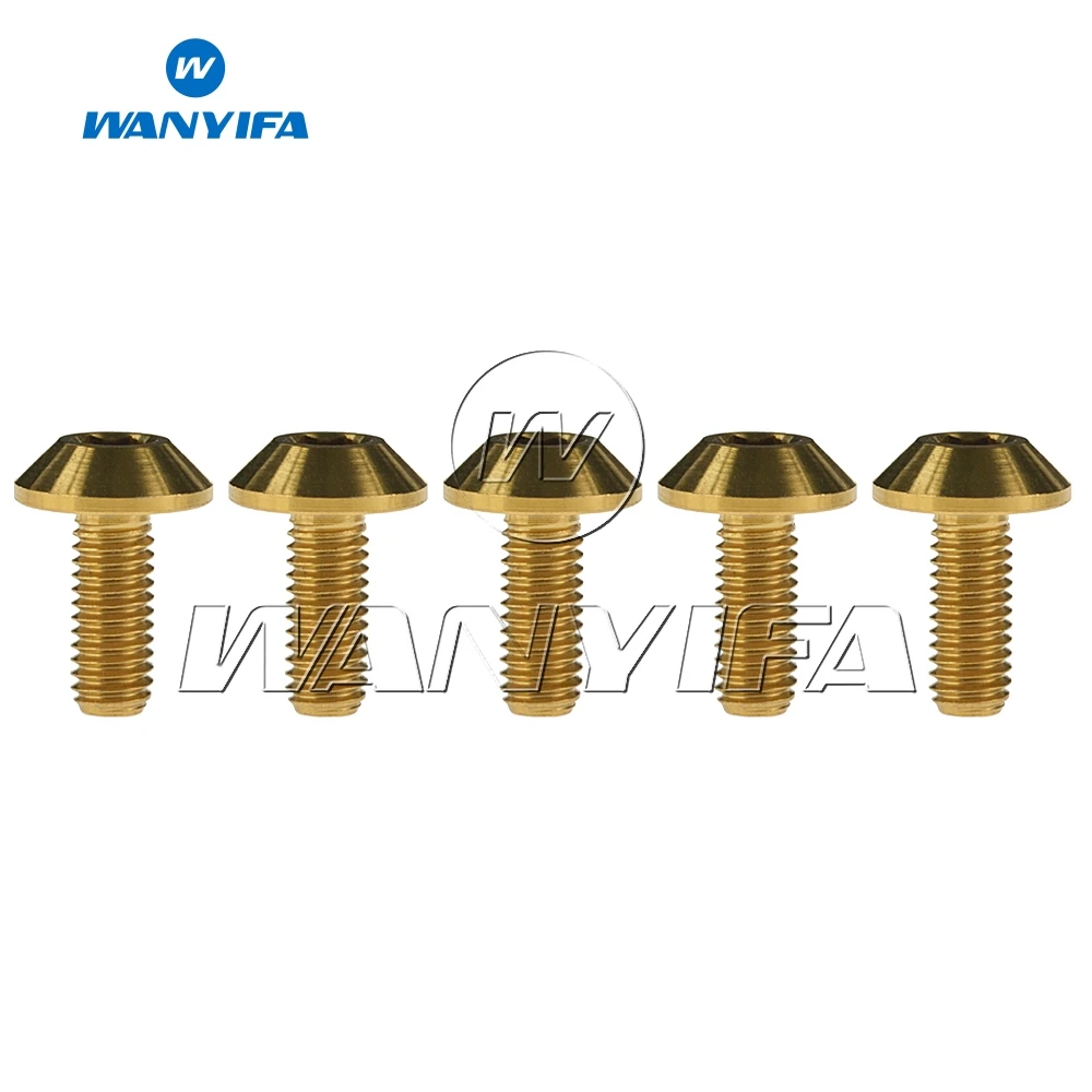 Титановый "Wanyifa" болты шестигранные болты с шестигранной головкой M6 x 12 15 20 мм мотоцикл винты 5 шт./лот