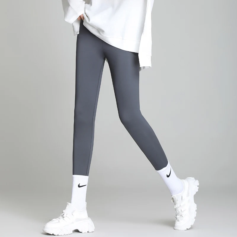 

OUMENGKA 2021 New Women Leggings High Waist Peach Hips Gym Leggings Quick-drying Sports Good Elasticity Fitness Pants 3XL 4XL