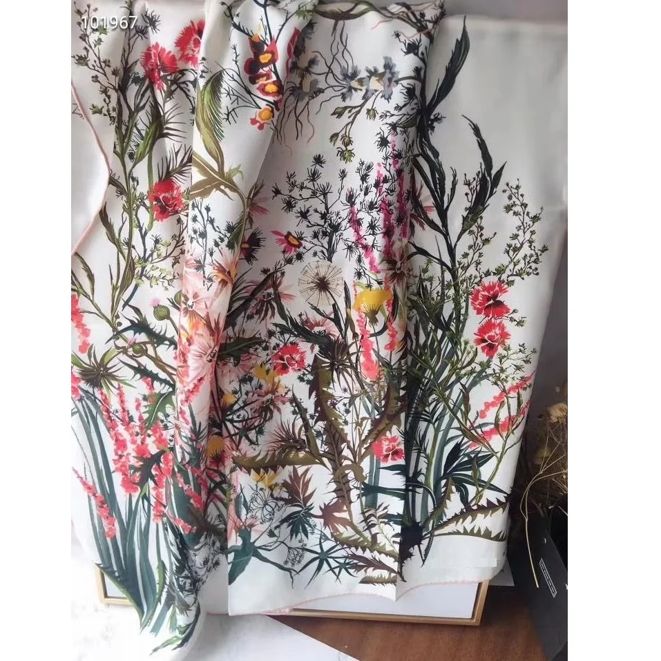 

Floral Print 100% Silk Scarf Wraps Shawl
