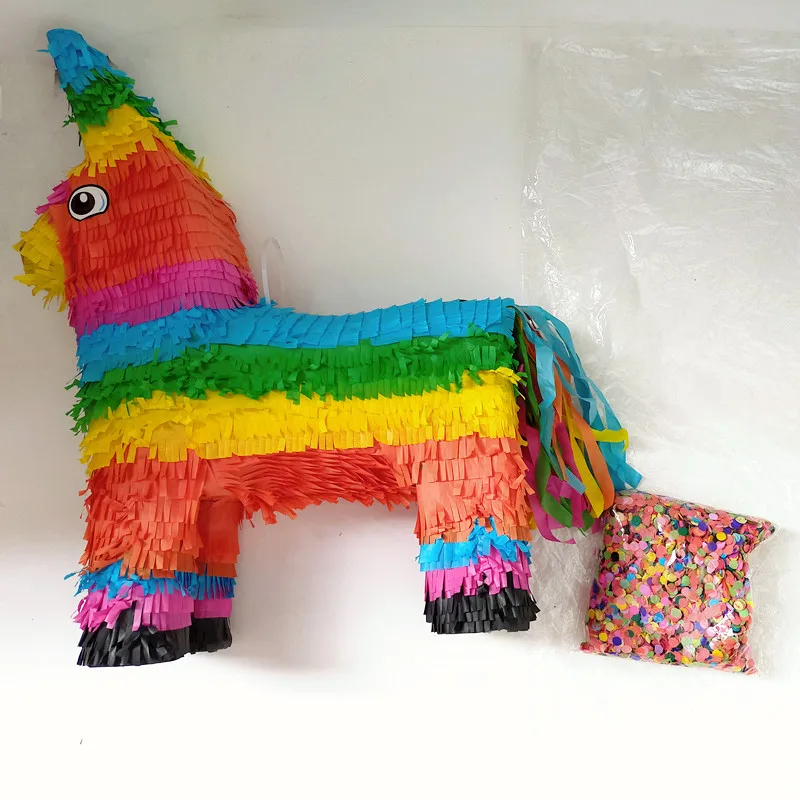 Маленький Радужный Ослик пината реквизит для детской вечеринки на день рождения