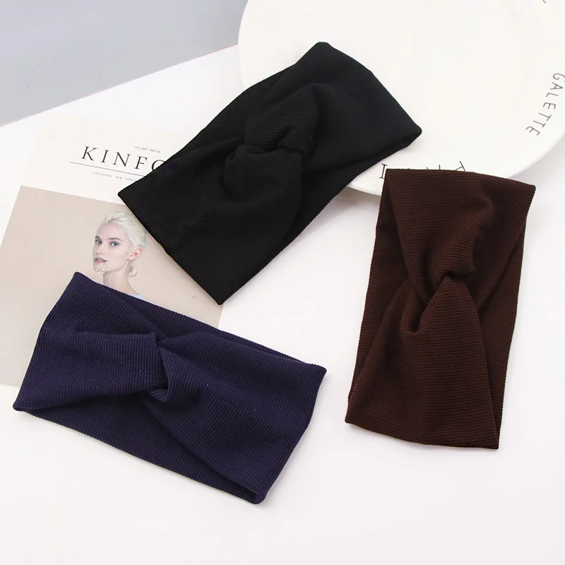 

Women Girls Knitting Cross Knot Cotton Warm Headbands Hair Holder Elastic Hairbands Turban Headwraps Fashion Hair Accessories