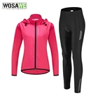 WOSAWE женский комплект одежды для велоспорта дышащие брюки водонепроницаемый ветрозащитный Светоотражающий Комплект для велоспорта спортивная одежда велосипедный жилет