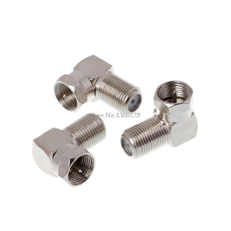 3 Pcs Copper F Male Plug to Female Jack Right Angle Adapter 90 Degree Coax TV Wholesale&ampDropShip | Обустройство дома