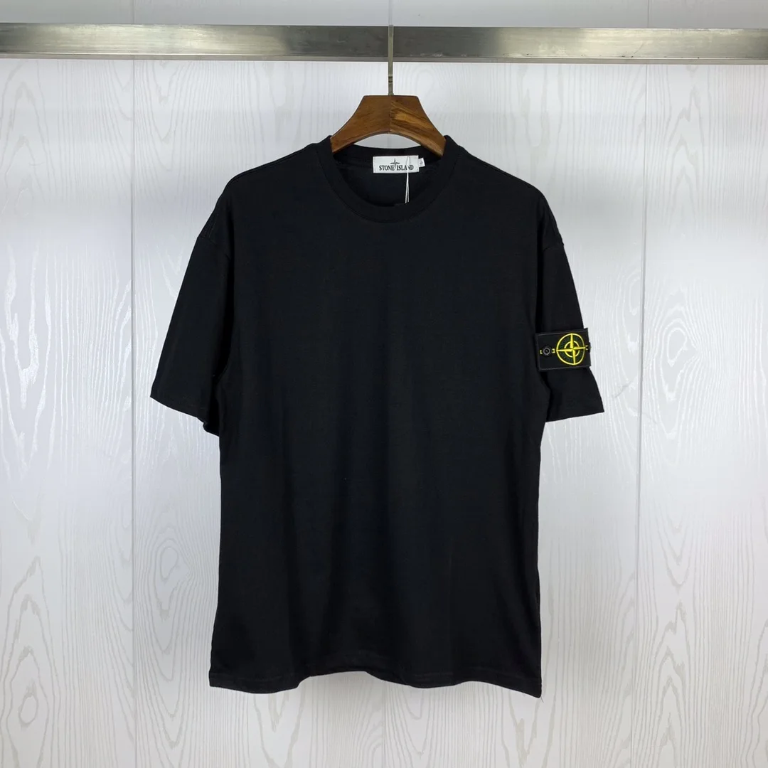 

2021 Summer Stone Island Basic Compass Armband Short Sleeve T-shirt Men Women Tee -8209