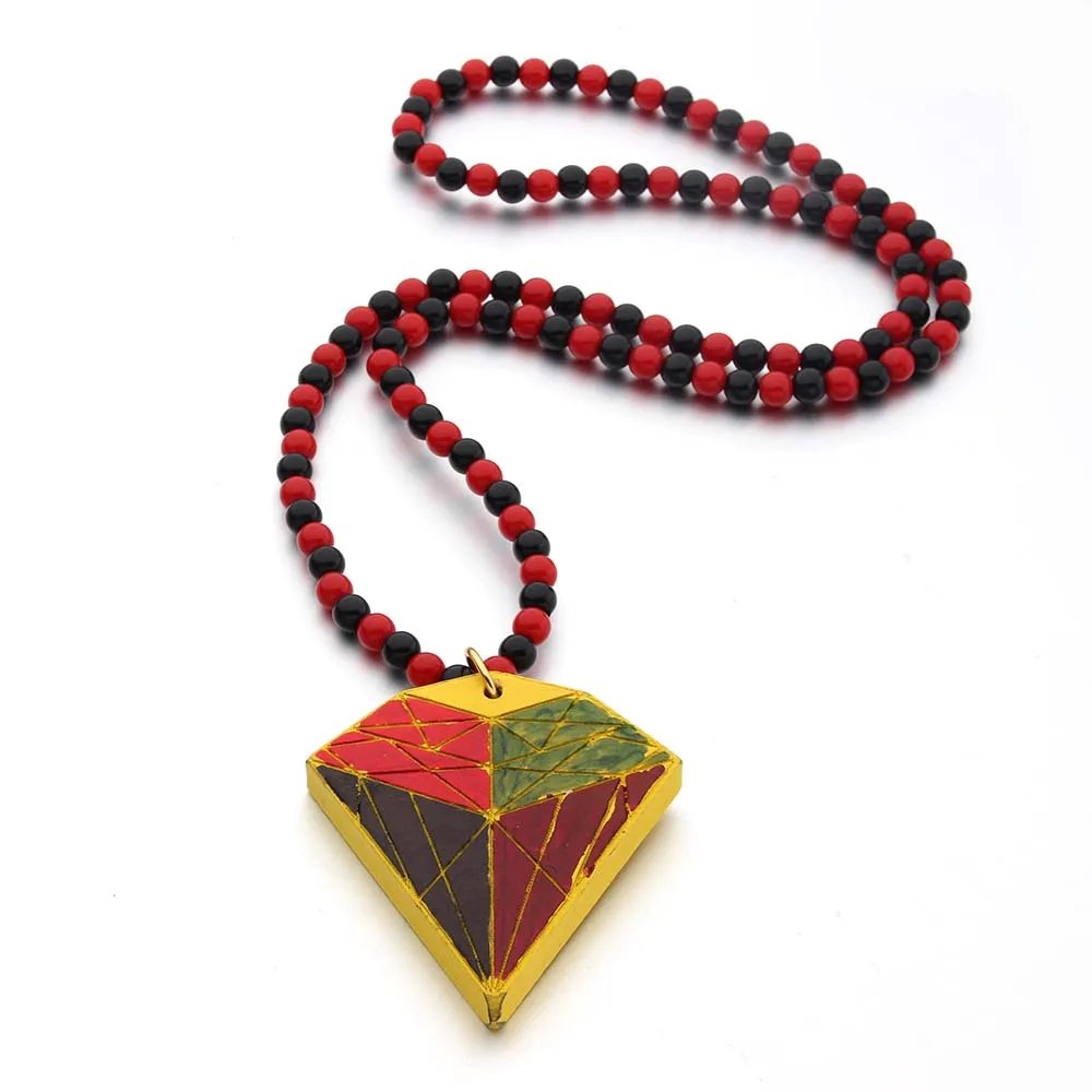 Бесплатная доставка Ожерелье Из Искусственного Дерева бусы в стиле хип-хоп