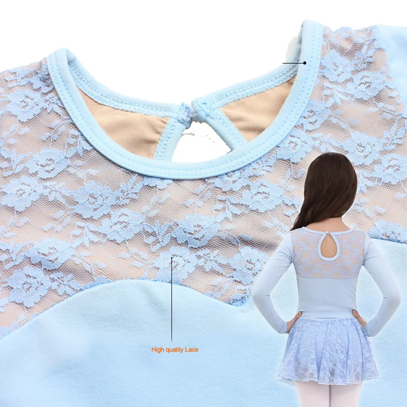 Kids Professional Ballet Tutu Dress Long Sleeve Dance Class Gymnastics Leotard for Girls | Тематическая одежда и униформа