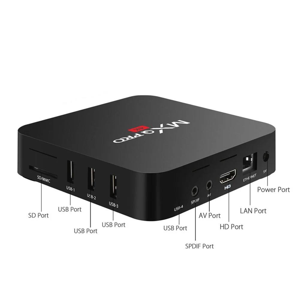 V88 ТВ-приставка Rockchip 3229 Четырехъядерный 4K H.265 1 ГБ DDR3 ram 8 ГБ EMMC rom мини-ПК Android ТВ-приставка Android 7.1.2 Smartbox