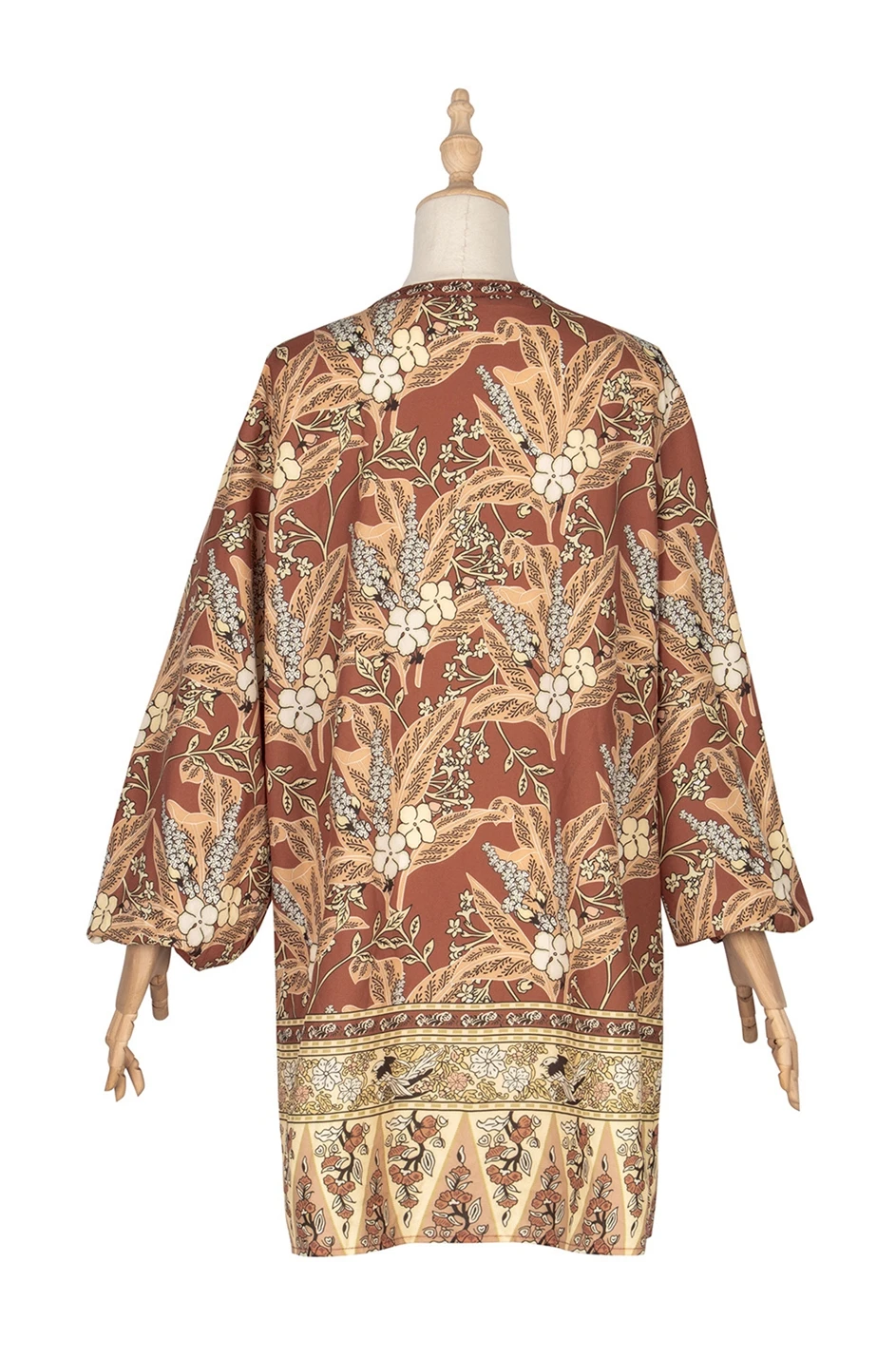 

Ladies Summer Bohemian Print V Neck Dress Women 2021 New Causal Lantern Sleeve Oversize Dress