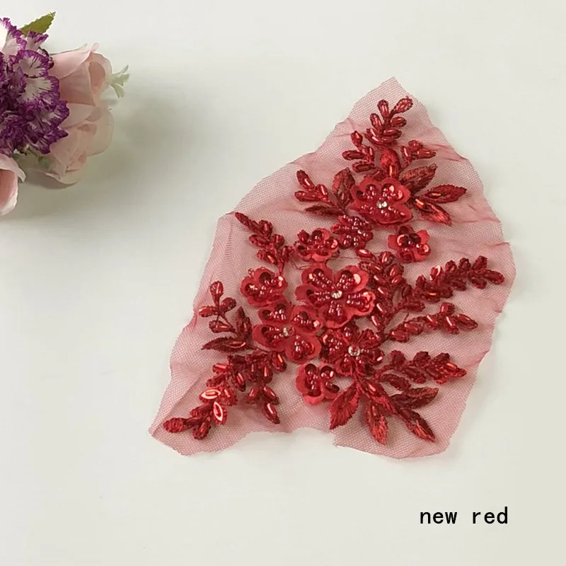 Новинка 1 шт. 3D Цветочная вышивка из бисера сетчатая ткань Африканская Кружевная