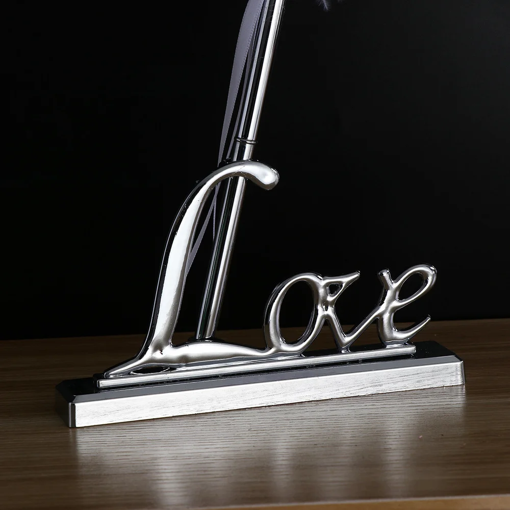 Женские туфли с отделкой белыми перьями ручка металлическим любовь держатель