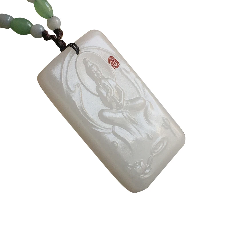 Taoist Products Hetian green jade true shape map of the five Mountain талисман подвеска чтобы защитить злых