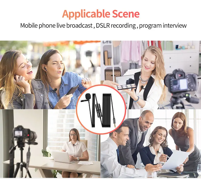 YC VM10 петличный микрофон для телефона на Android Vlog iPhone DSLR камеры аудио видео с