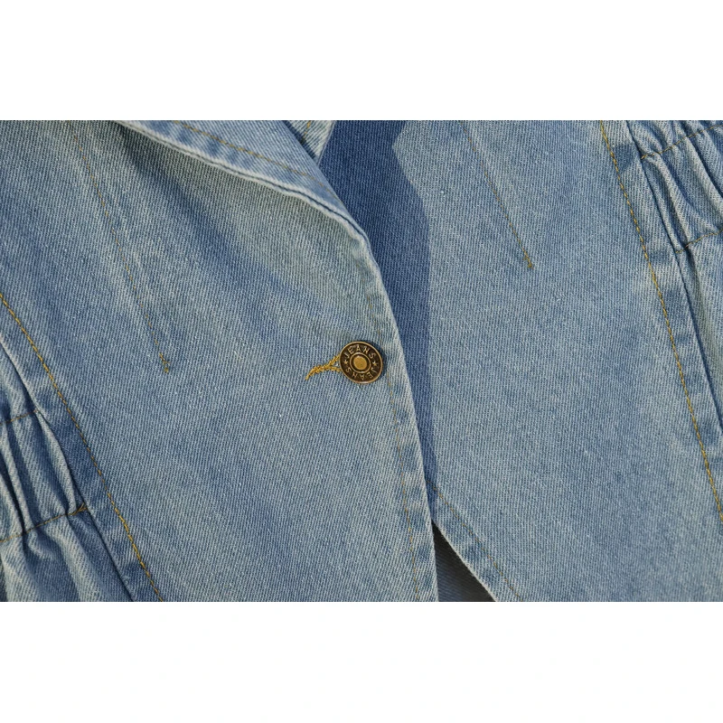 

Women Korean Slim Sleeveless Jacket Denim Vest Spring Autumn New Suit Collar Fashion Cool Shirt Jean Waistcoat Tops M-4XL