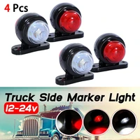 suhu 4pcs led red white side marker lights outline lamp car truck trailer van light side marker lamp 12v24v car accessories