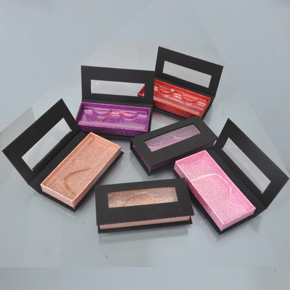

Wholesale Eyelashes Package aquiagem Eyelash Packaging Box magnetic Lash Packaging Makeup Rectangle Case 25mm Mink Lashes Box