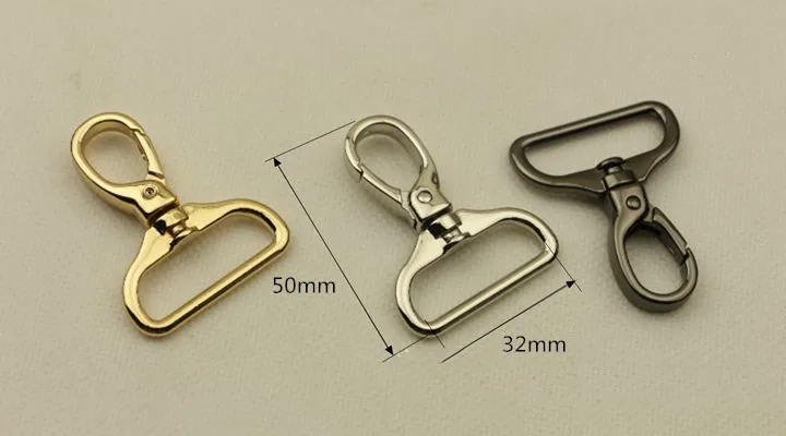 Металлический ремешок для сумки 32 мм пружинный крючок пряжка пряжки рюкзака