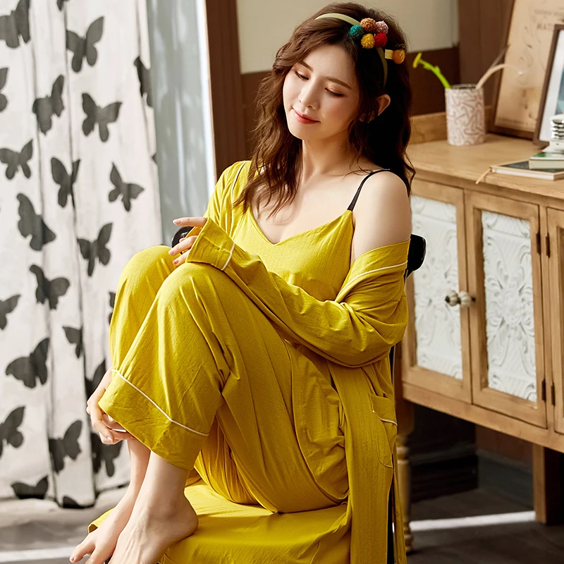 

New Cotton Pajama Sets for Women Japanese Style Kimono Pyjamas Women Plus Size Home Suit Loungewear Women Robes Pijama Sleepwear
