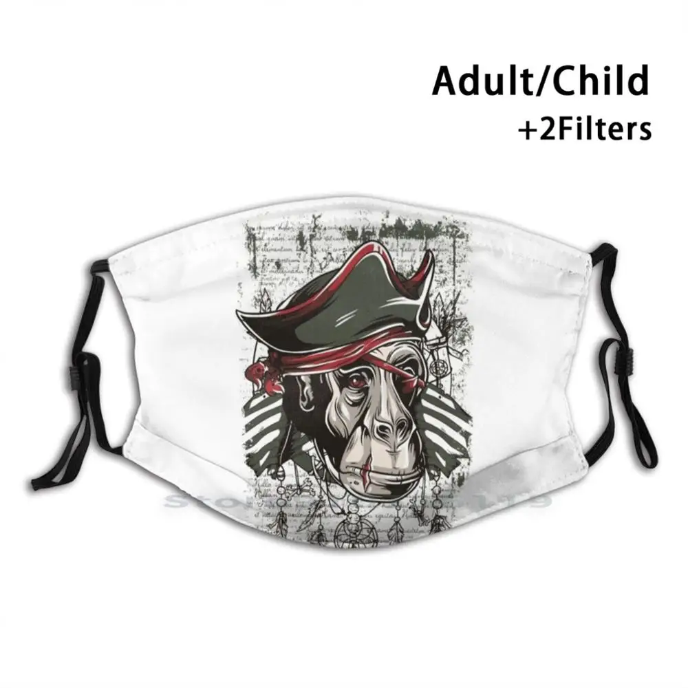 Пиратский Король из планеты обезьяны многоразовая маска для лица с фильтрами