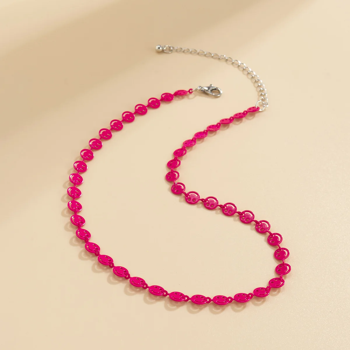 Простое Ожерелье-чокер с улыбающимся лицом однослойное ожерелье-цепочка