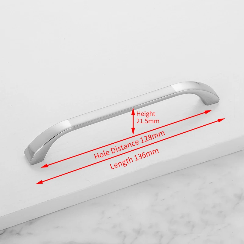 Silver 128mm Цинковый сплав Современный черный цвет, для шкафов ручки Золото кухонные ручки шкафа дверной ручки для выдвижных ящиков оборудование для обработки мебели - Цвет: Silver 128mm