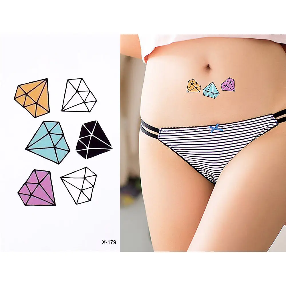 Красочные алмазные водонепроницаемые татуировки Временные боди-арт руки на