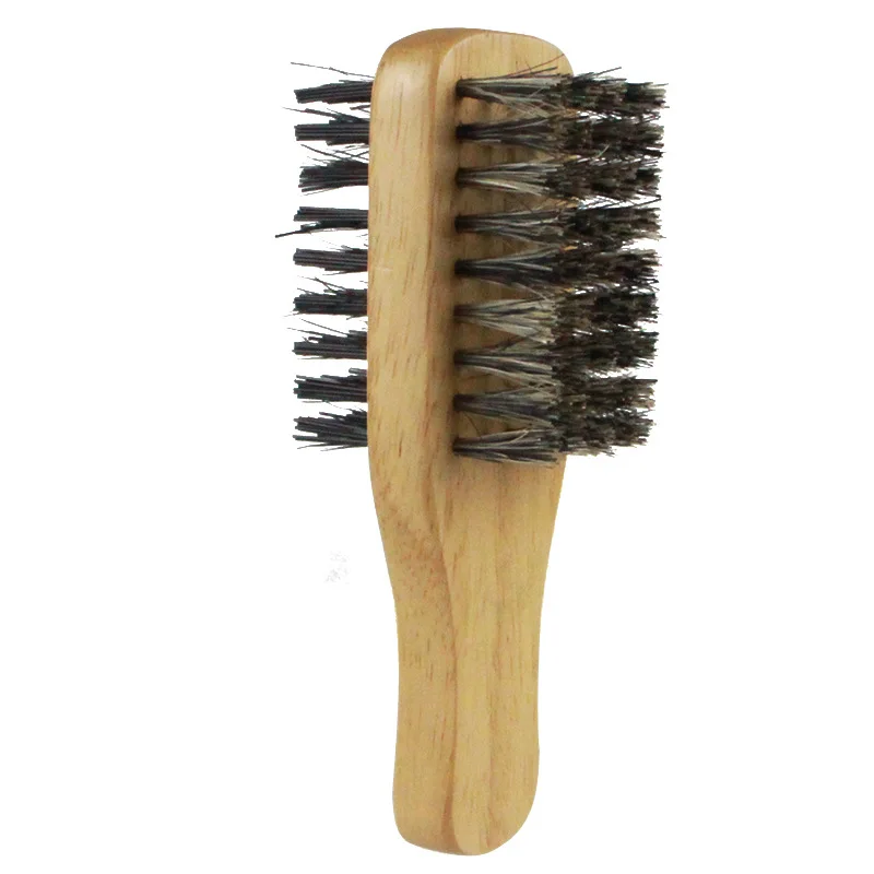

Wood Handle Men's Beard Brush Men Mustache Brushes Comb Double-sided Facial Hair Brush Male Face Message Shaving Brush Tool