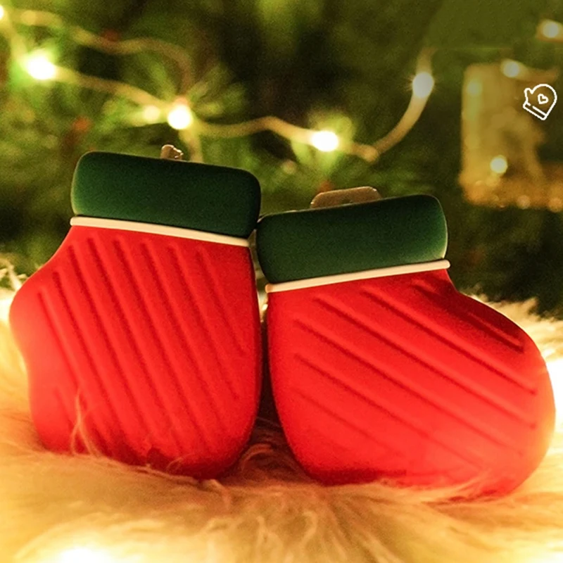 Силиконовая теплая сумка для горячей воды Рождественский термофон милая