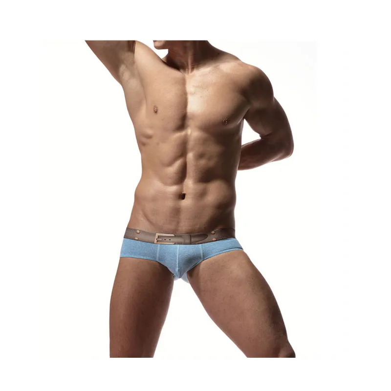 8PCS Men Cotton Sexy Underwear Men Boxer Shorts 3D Print Belt Penis Pouch Designed Bulge Gay Underwear Boxers Man Underpant