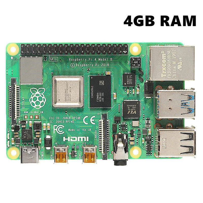4GB Последние Raspberry Pi 4 Model B с 1/2/4gb Ram Bcm2711 4 ядра Cortex-a72 Arm V8 1,5 ГГц Поддержка 2,4/5,0 ГГц Wi-Fi Bluetooth 5,0 - Комплект: 4GB