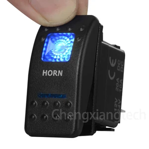 Водонепроницаемая Автомобильная лодка, синий светодиод, 5 контактов, мгновенный вклвыкл, SPST звуковой сменный кулисный переключатель, 12 В 24 В, защита от перегрузки