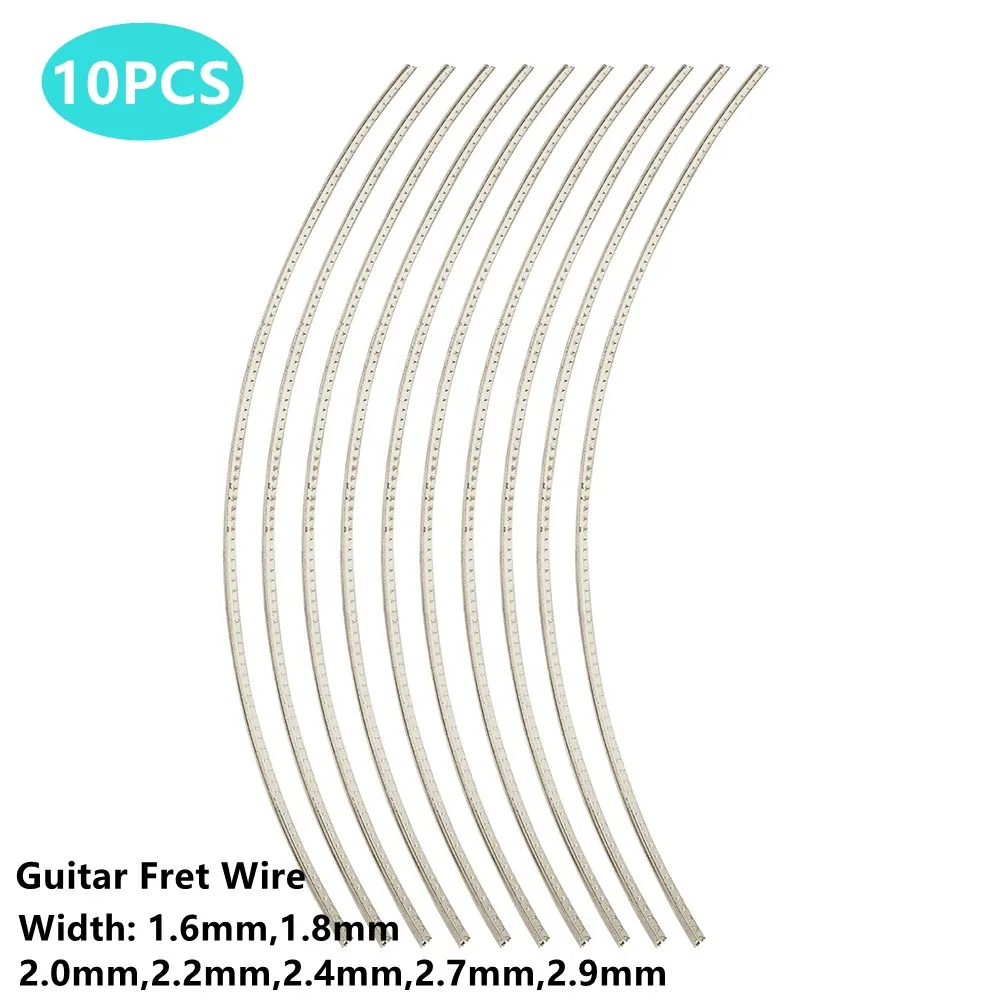

10Pcs Bass Guitar Fingerboard Fret Wire Copper Nickel Silver 200mm Lengths Guitar Banjo Musical Instrument Repair Accssories