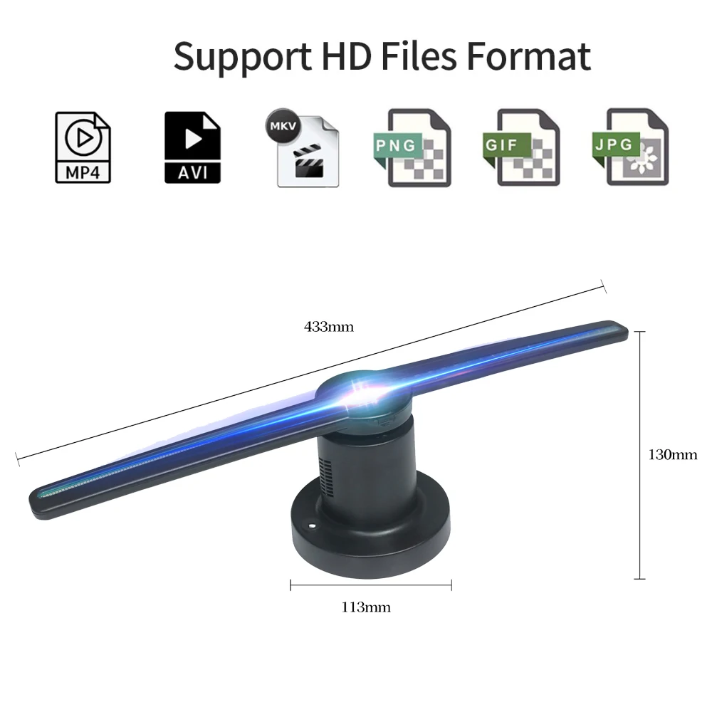 3D голографический рекламный дисплей HD проектор светодиодный портативный Wi Fi