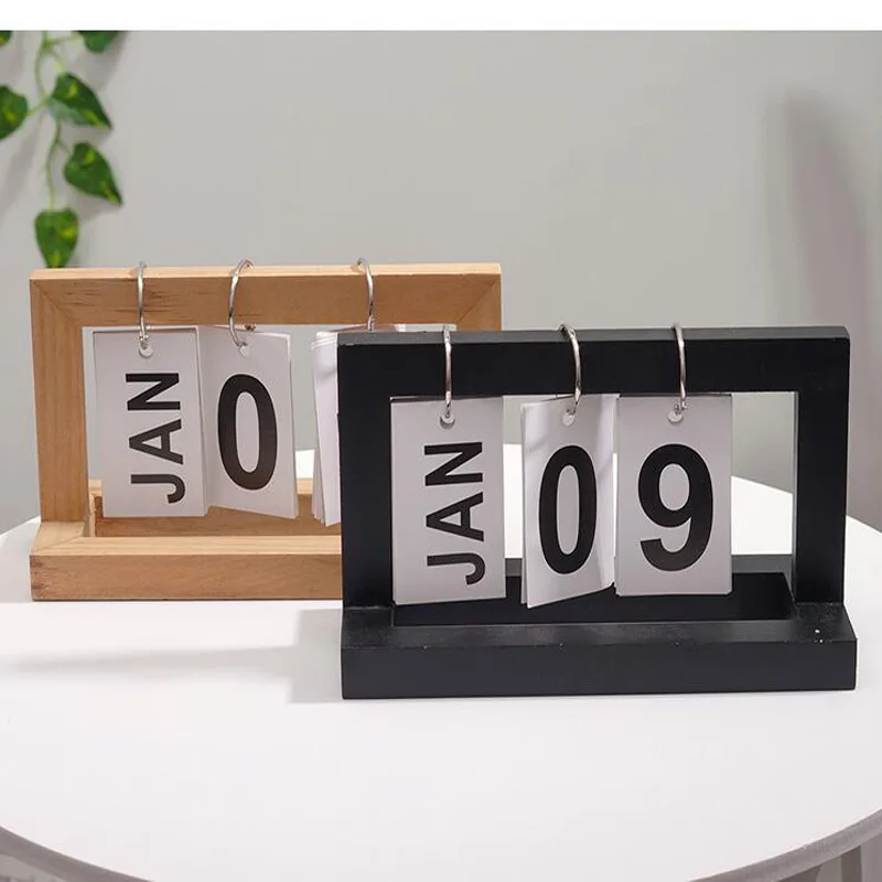 Креативный деревянный календарь для страниц простой однотонный Домашний