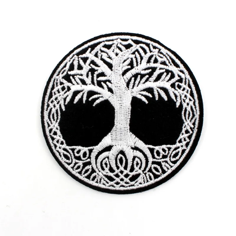 Вышитая нашивка с изображением дерева жизни в скандинавском стиле для одежды