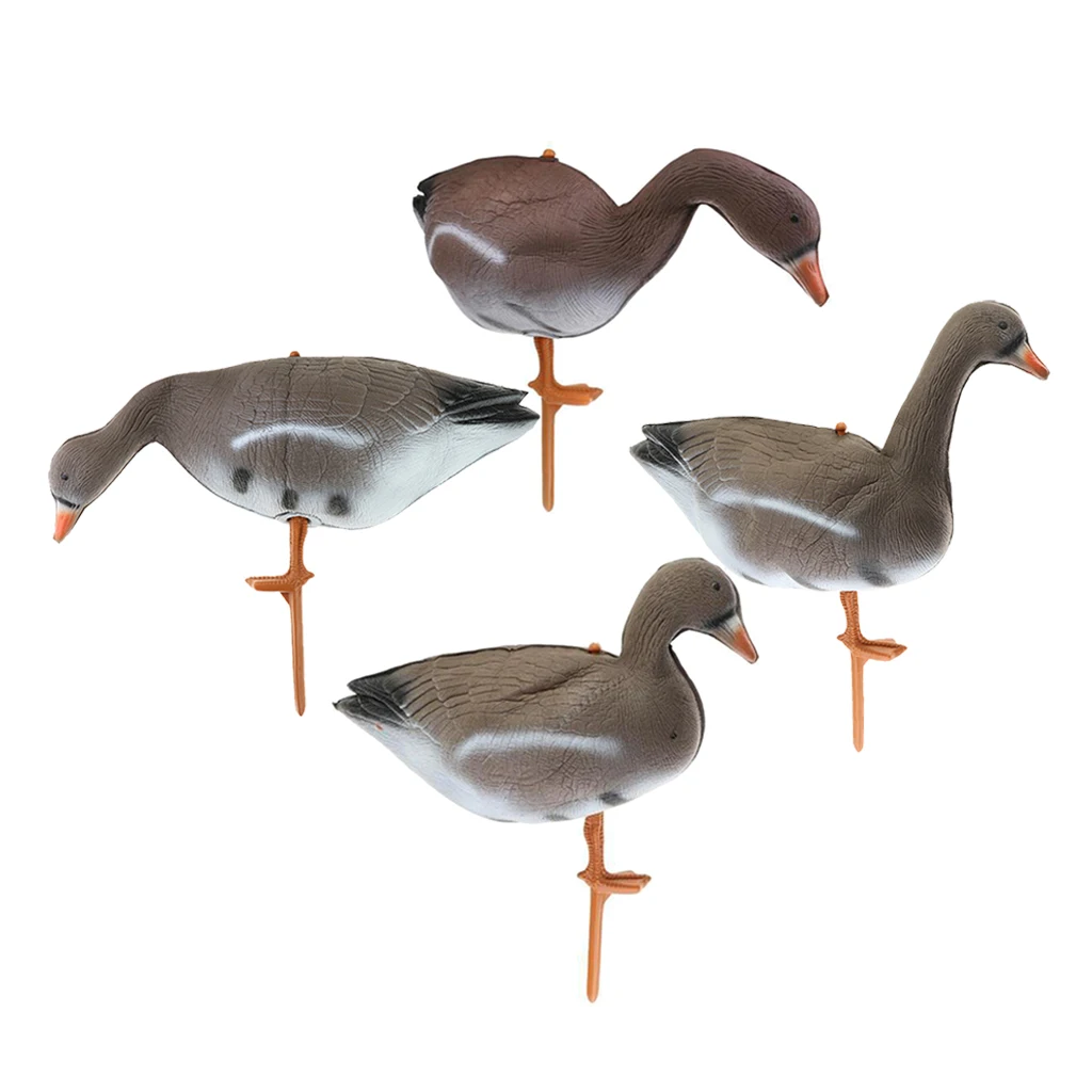 4Pcs Realistic Goose Hunting Decoy Turkey Crow Decoys Garden Decor Sentries | Спорт и развлечения
