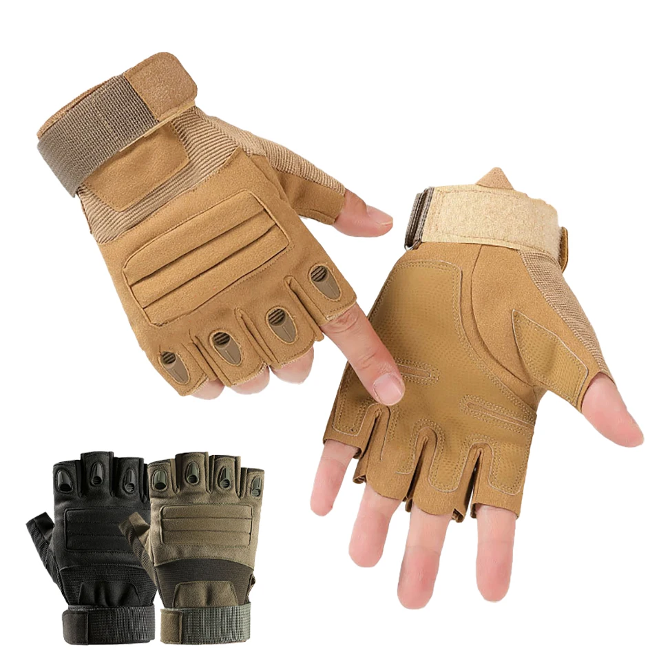 

Outdoor Tactical Gloves Half Finger Sport Gloves Non-slip Military Bicycle Gloves Cycling Hunting Training Protective Gloves