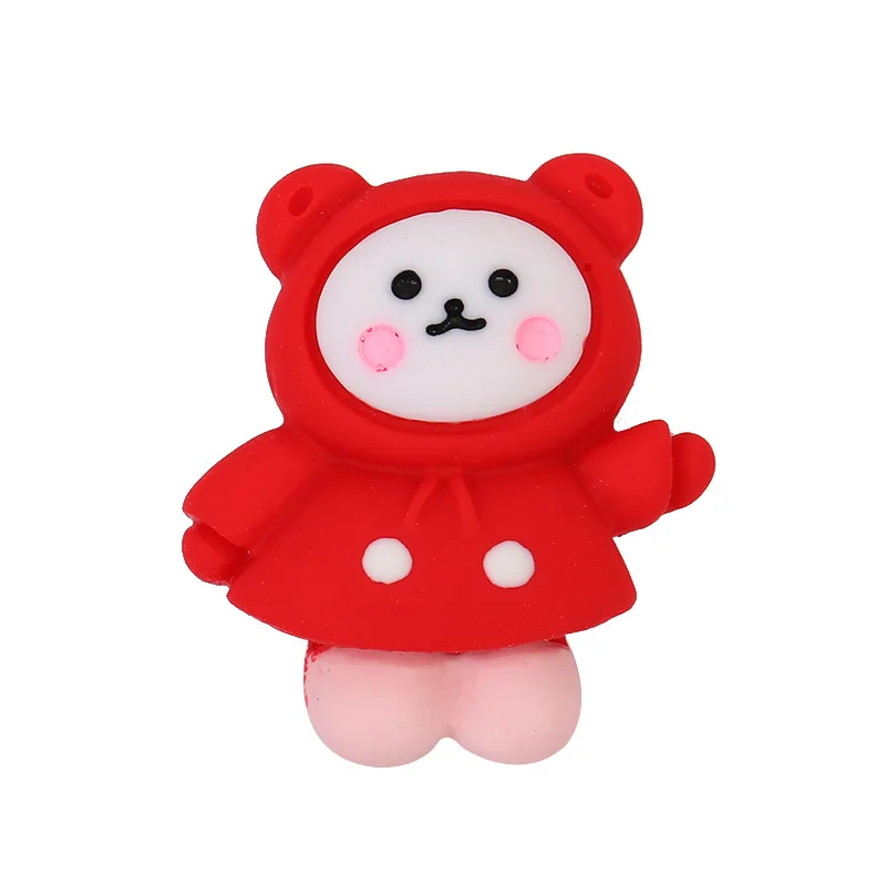 

20PCS New Cartoon Animal Resin Jewelry Tiaras Hair DIY Accessories Storage Box Key Chain Pendant Phone Shell Decoration Material