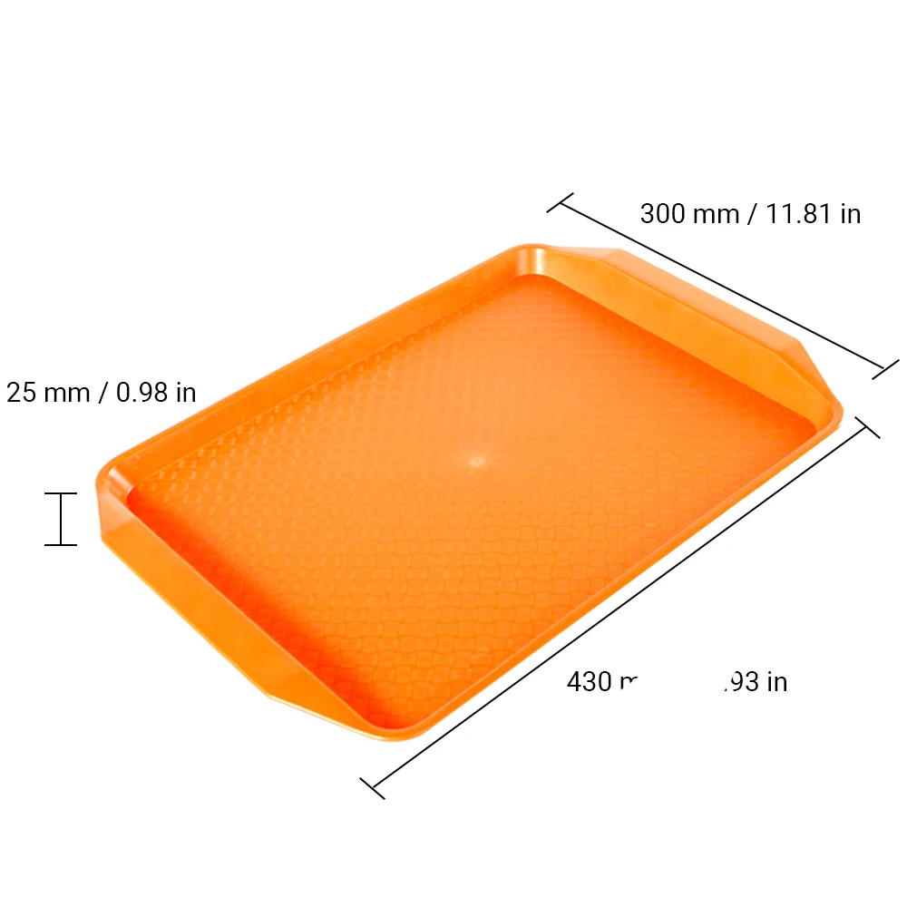 1pcs Food Tray Dinner Cafeteria Café Standard Service Rectangular Non-slip Surface 17-inch by 12-inch | Дом и сад