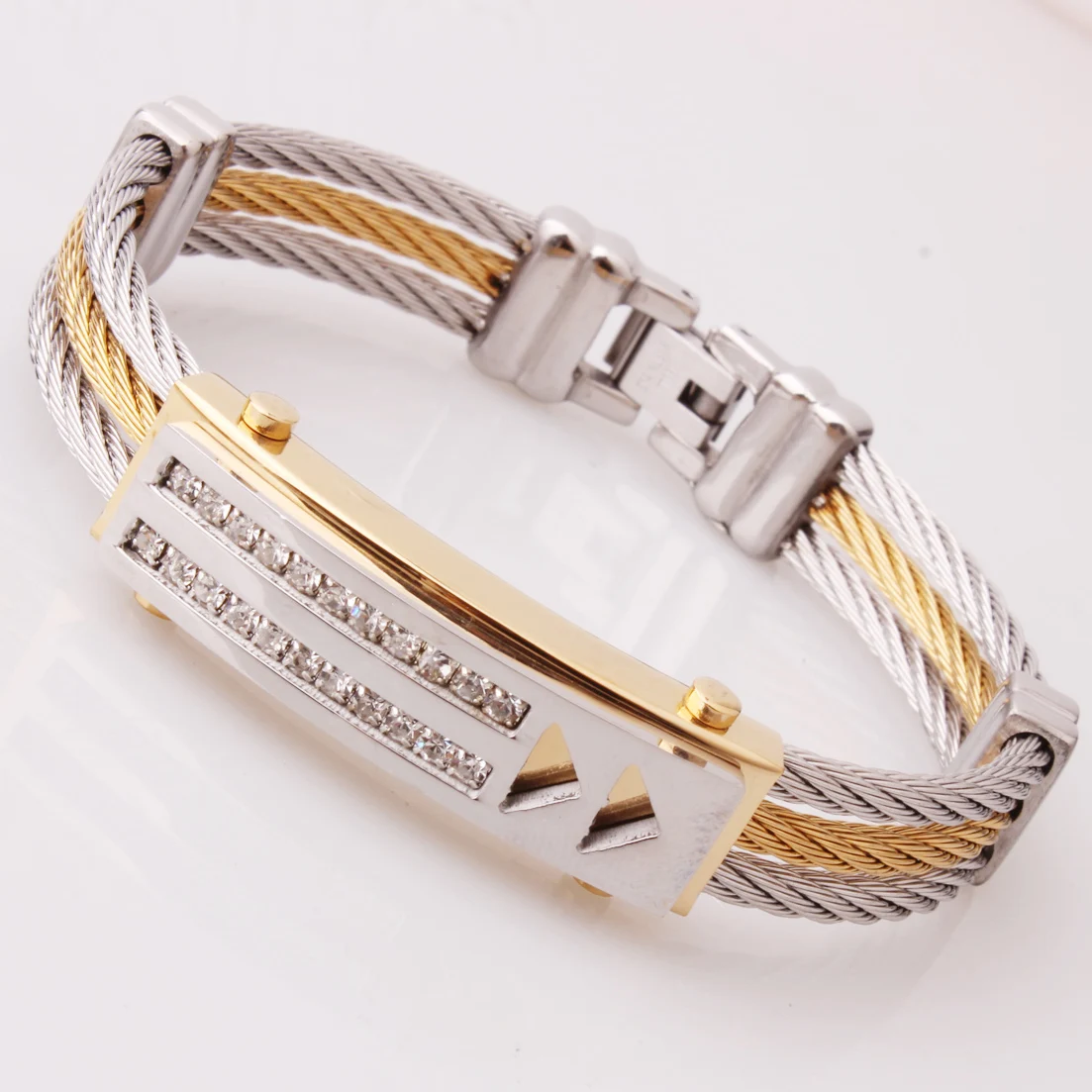 12 мм модные ювелирные изделия из нержавеющей стали серебряного и золотого цвета