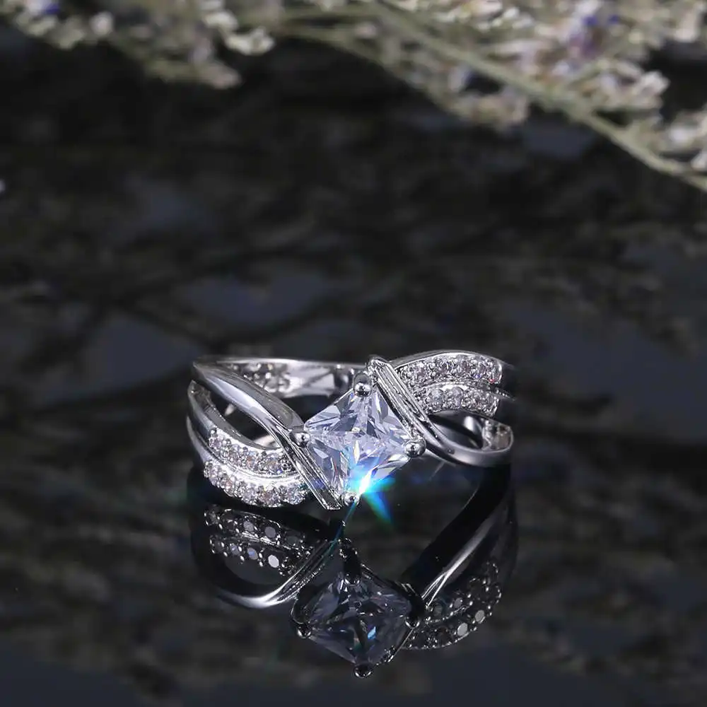 

Ring Jewelry Fashion Wedding Gifts Size 6-10 For Women Engagement Rings